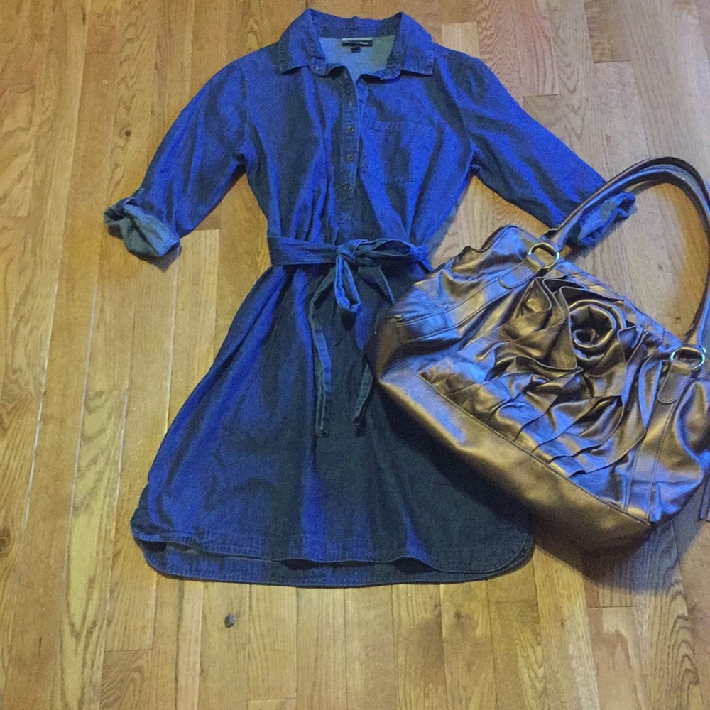 Lightweight denim shirt dress